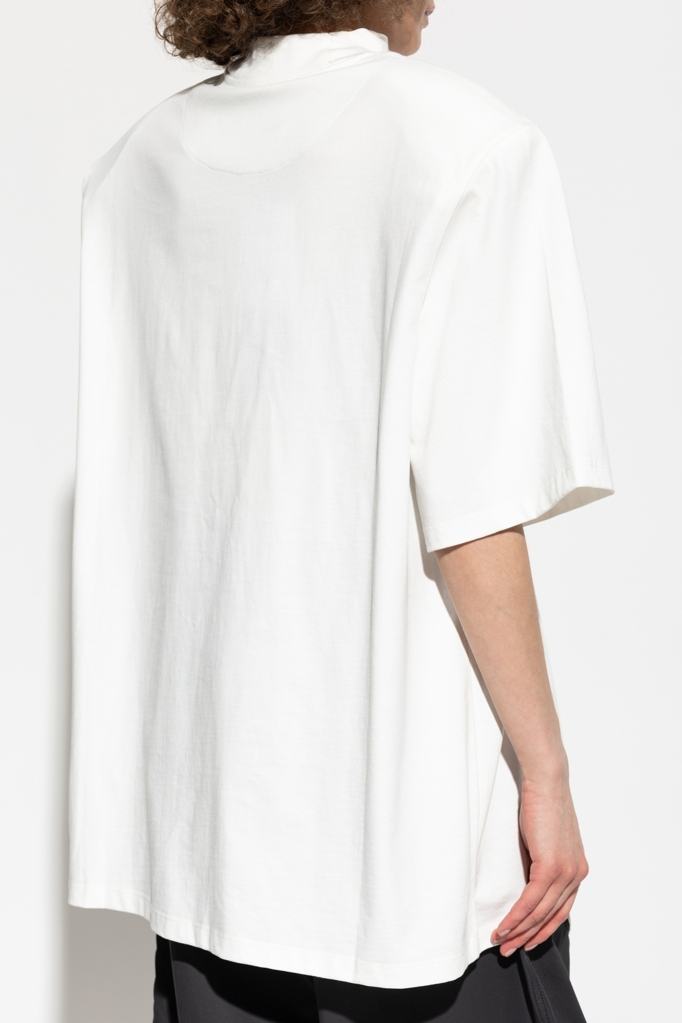 新品タグ付　ホワイト襟カットソー【2022SM】 Amazon | [ナンガ] ECO HYBRID BOX LOGO EMBROIDERY TEE エコ